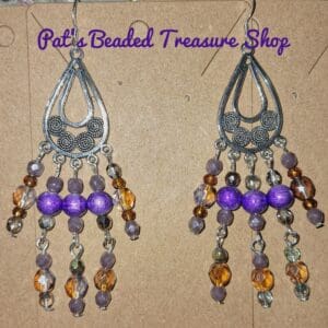 Purple Chandelier Earrings