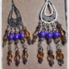 Purple Chandelier Earrings With Sterling Silver Ear Wires - Image 2