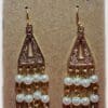 Gold Chandelier Pearl Earrings