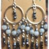 Gorgeous Long Black Crystal and White Stone Chandelier Earrings - Image 3