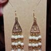 Gold Chandelier Pearl Earrings as Elegant Vintage Style - Image 3