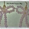 Beaded Bow Statement Earrings