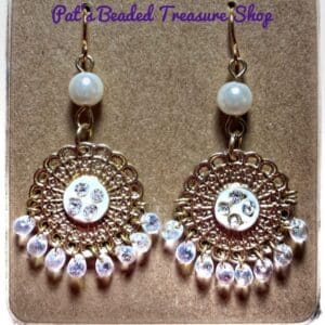 Elegant Filigree Design Golden Pearl