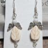 Spiritual Leaf Angel Earrings With 0.925 Silver Ear Wires - Image 3