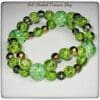 Green Double Strand Stretch Bracelet