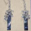 Whimsical Acetate Bar Dangle Earrings with Crystal Cluster Accents - Image 4