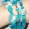 Aqua Blue Memory Wire Bracelet - Image 5