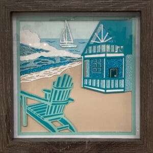 Beach House Ocean View Shadow Box 2