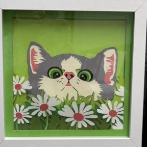 Cute cat shadow box
