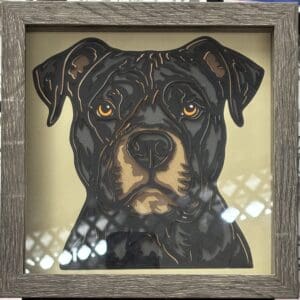 Handcrafted Pitbull Portrait