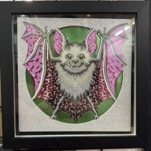 Gothic bat shadow box