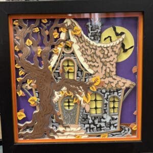 Haunted Cottage Shadow Box