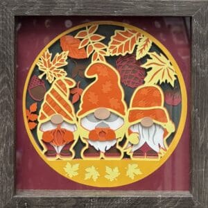 Autumn Gnome Shadow Box
