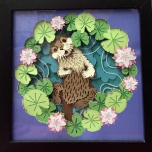 Otter shadow box