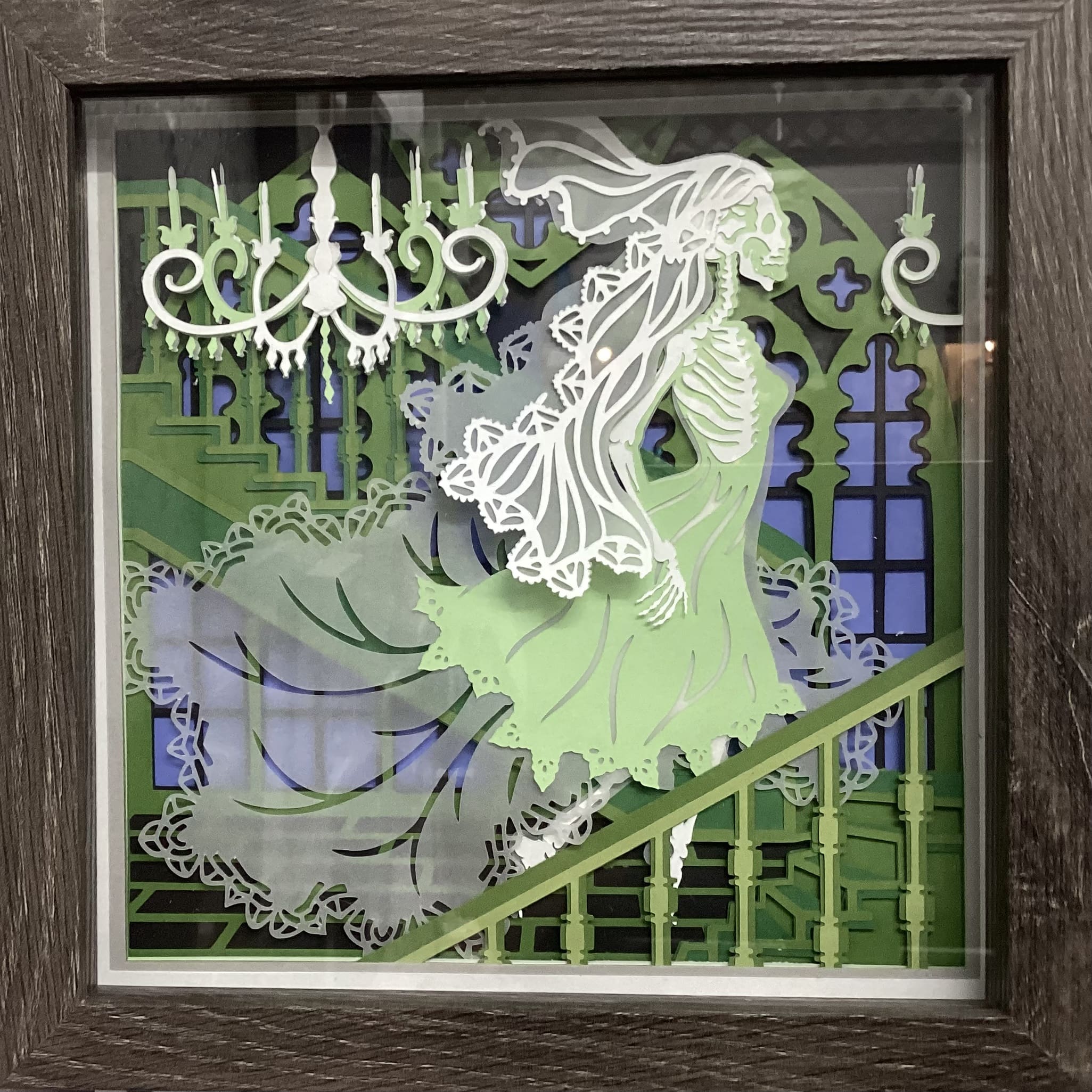 Victorian ghost shadow box handmade gothic wall art Ghost shadow box