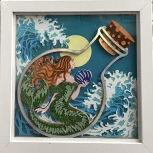 Mermaid in a Bottle Shadow Box