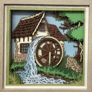 Watermill cottage shadow box