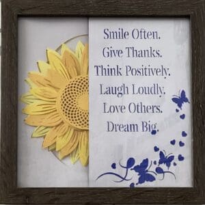 Sunflower Shadow Box