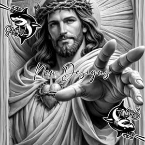 HD Laser Engraving Image Jesus Reaching Out