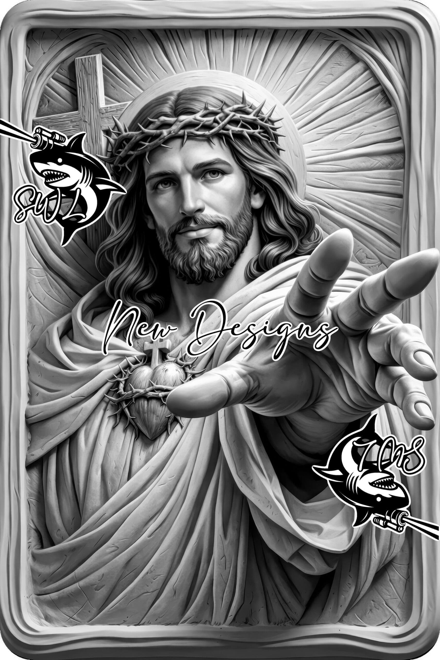 Hd laser engraving image jesus reaching out Hd laser engraving image jesus reaching out