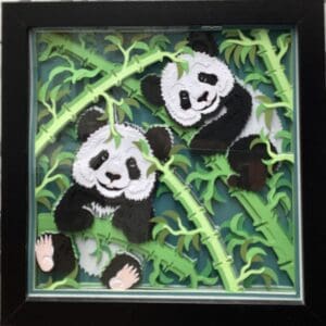 Panda Bamboo Shadow Box