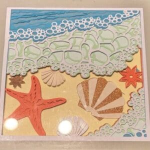 Coastal beach shadow box