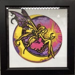 Handcrafted Moon Fairy Shadow Box