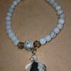 White Howlite Stretch Bracelet with Penguin Charm - Image 2