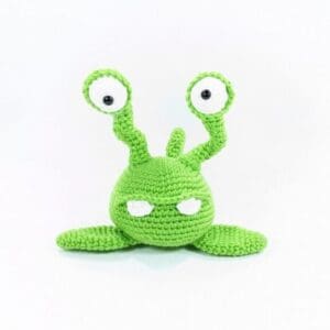 Alian plush crochet monster toy