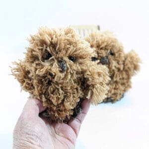 Crochet plush fluffy owl toy