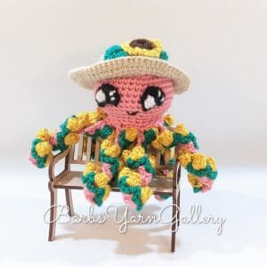 Crochet Sunflower Octopus Plush Toy