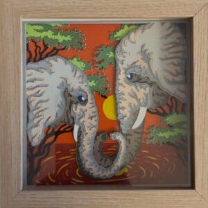 Elephant Love Shadow Box