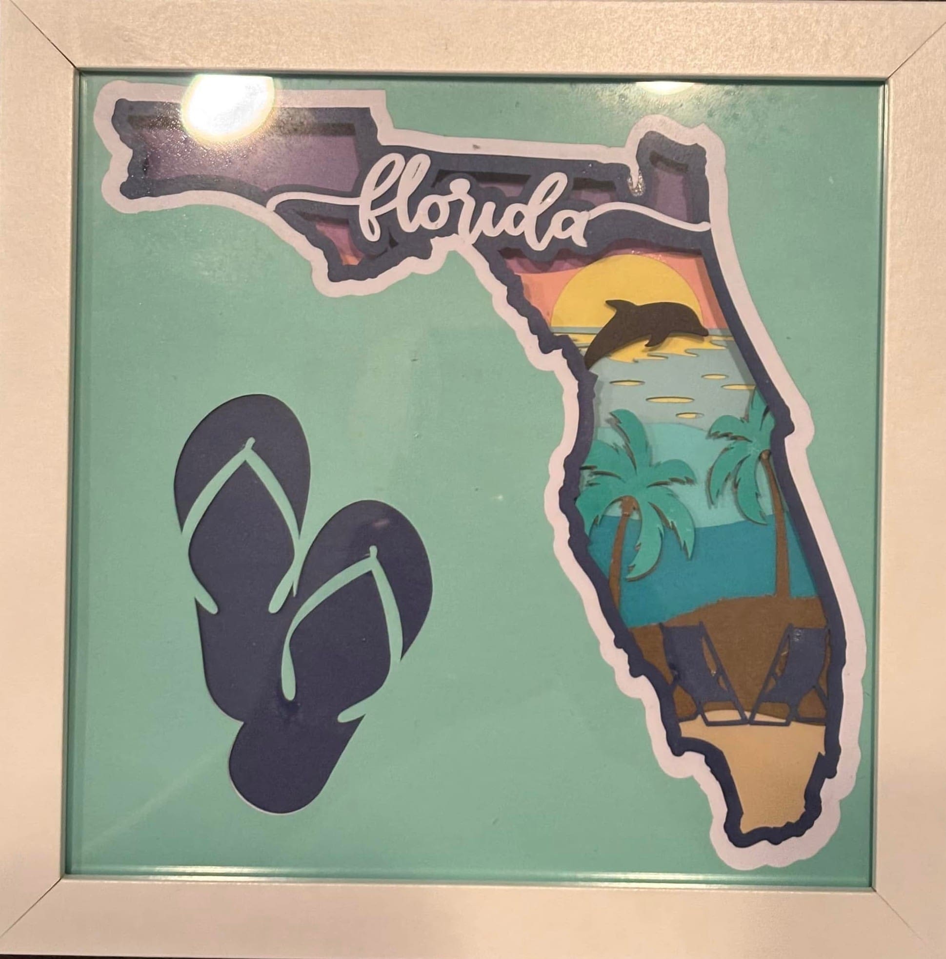 State inspired shadow boxes wall decor Florida