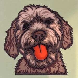 Goldendoodle Portrait Shadow Box