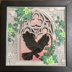 Gothic Raven Shadow Box