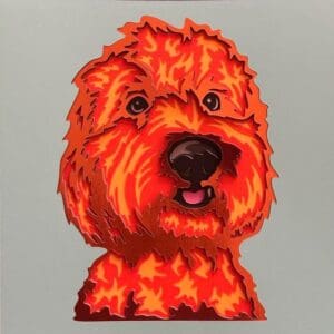 Labradoodle Shadow Box