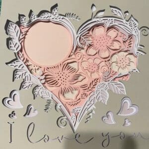 Love Heart Floral Shadow Box