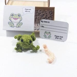 Matchbox mini crochet frog play pet