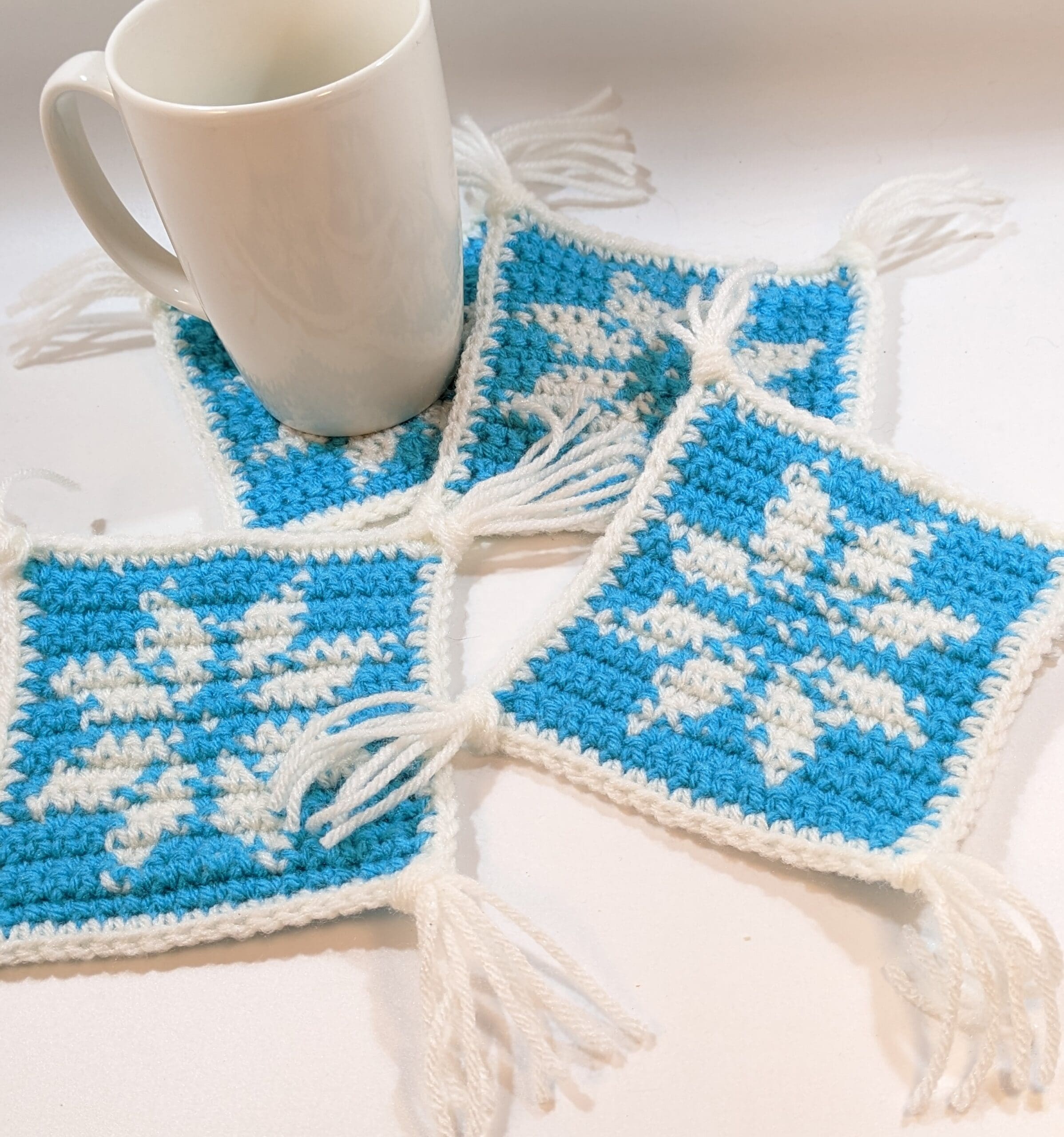 Snowflake winter crochet coaster set Snowflake winter crochet coaster set