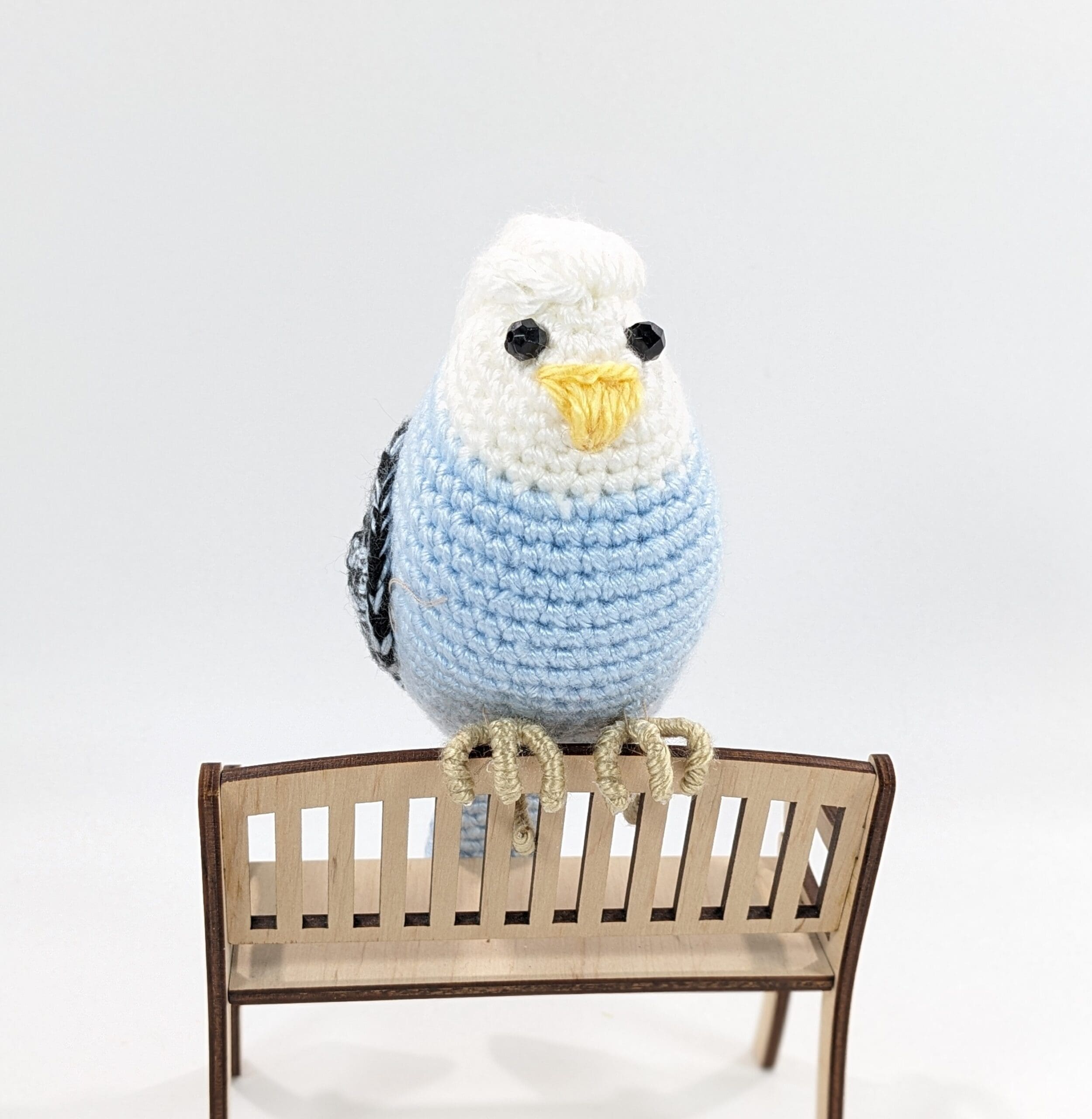 Blue parakeet crochet bird home decor Blue parakeet crochet bird home decor
