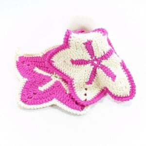 Star Multi-Purpose Pink Crochet Cloths
