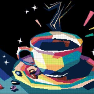 Colorful coffee cup