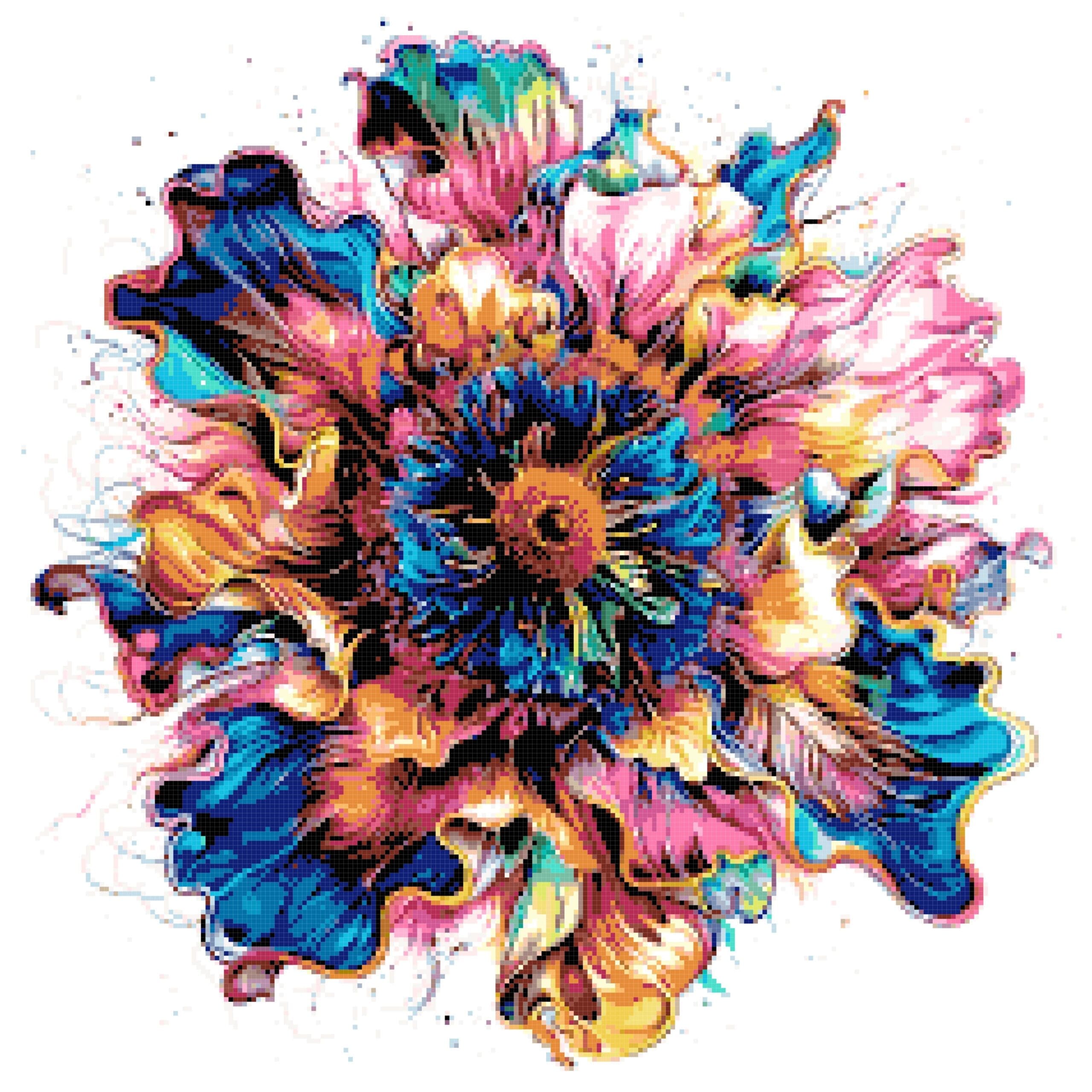Flower cross stitch pattern Flower cross stitch pattern