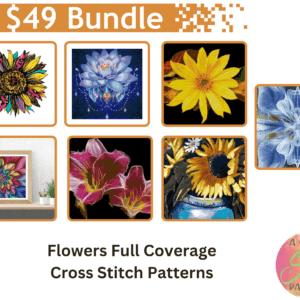 Flowers Cross Stitch Pattern Bundle