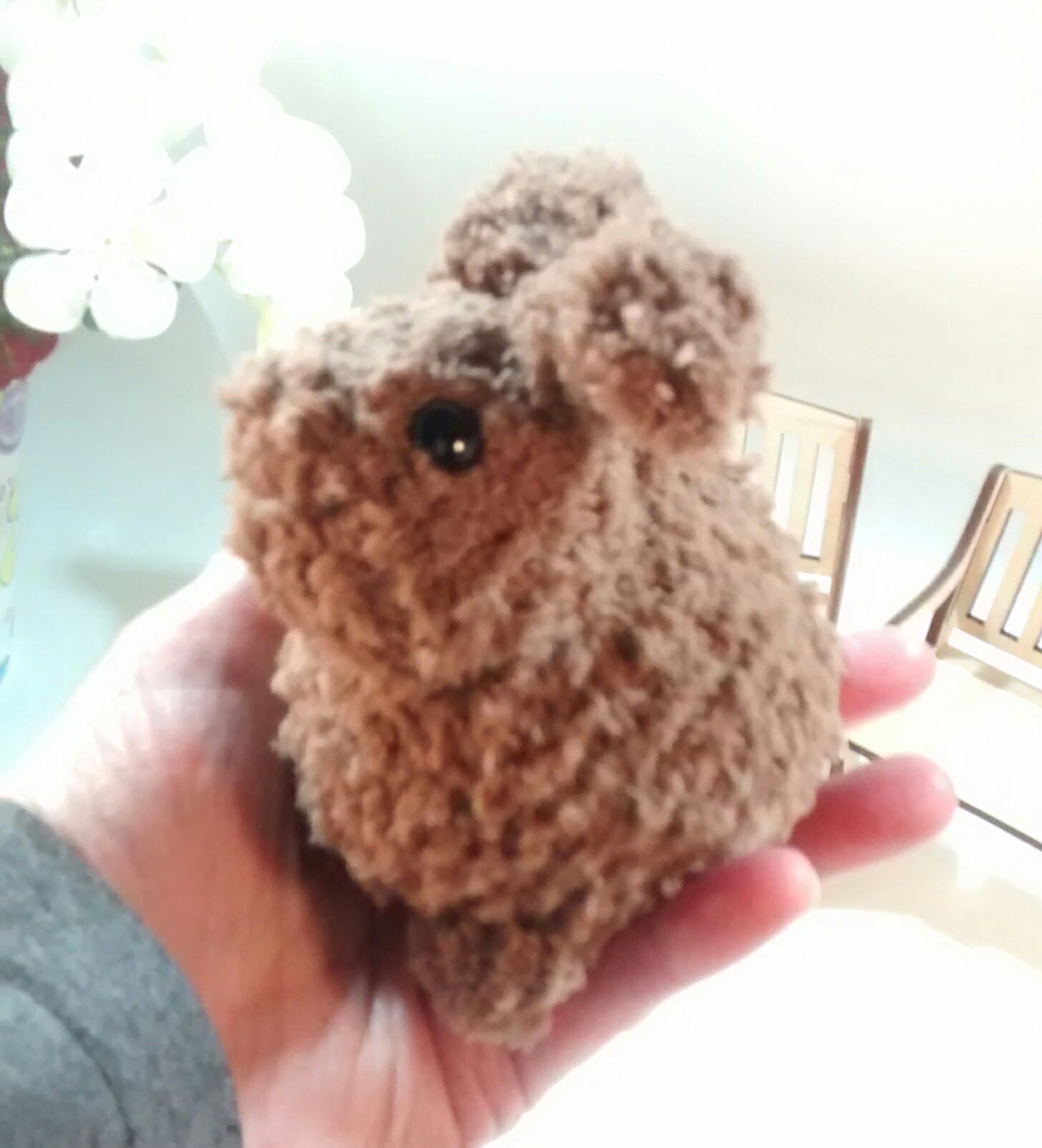 Fluffy plush bunny crochet toy Fluffy plush bunny crochet toy