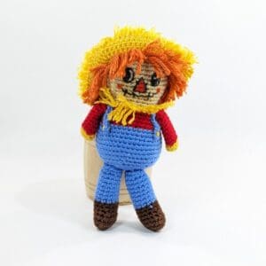 Mini Scarecrow Crochet Fall Decoration