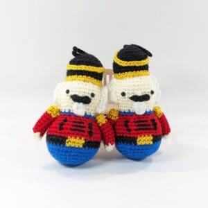 Nutcracker tree ornament crochet set