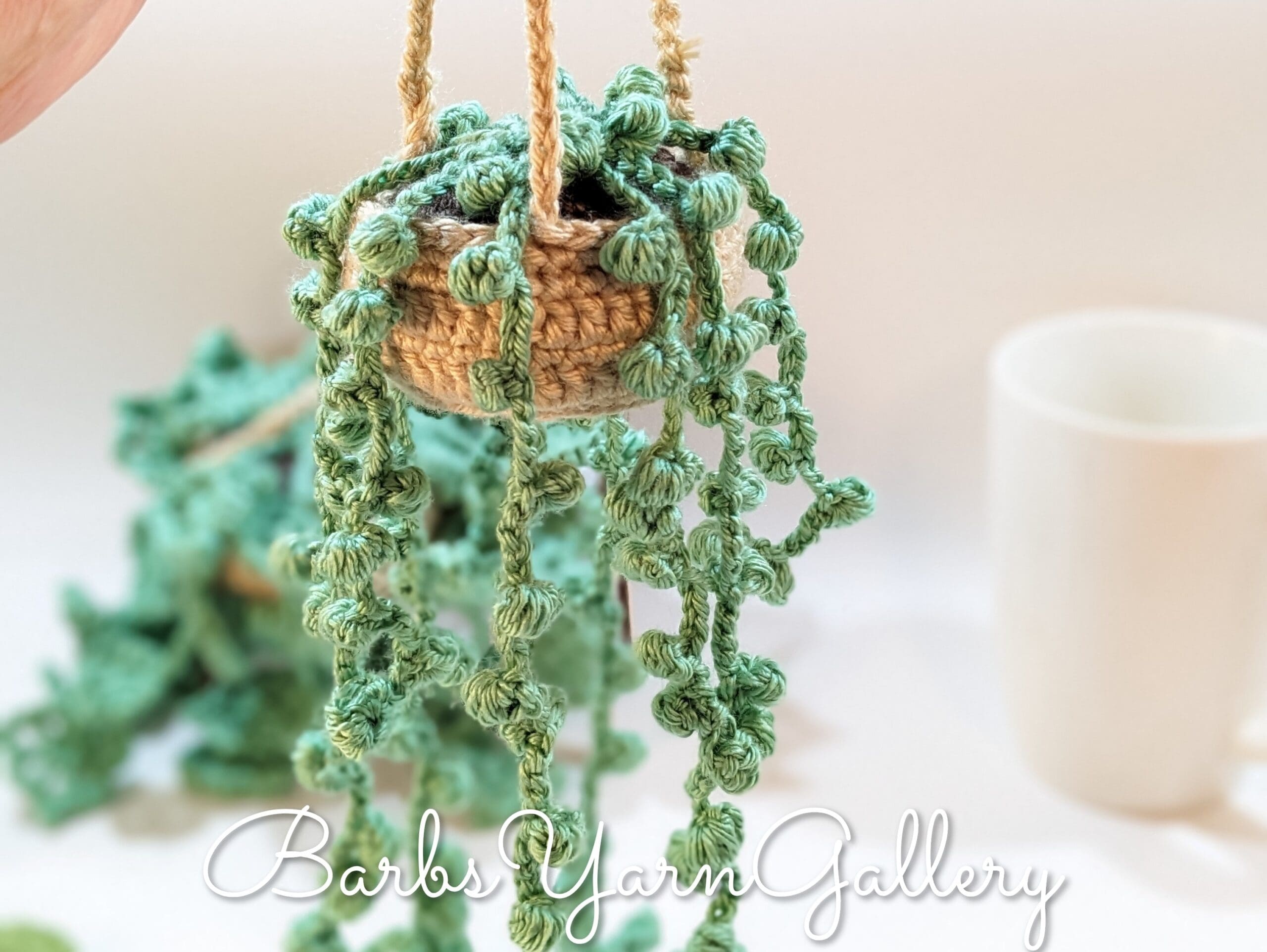 Boho mini string of pearls crochet plant Boho mini string of pearls crochet plant