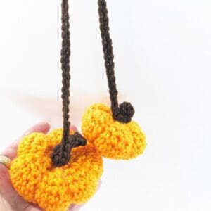 Hanging Pumpkins Crochet Car Accessories