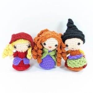 Witch Sisters Crochet Mini Dolls